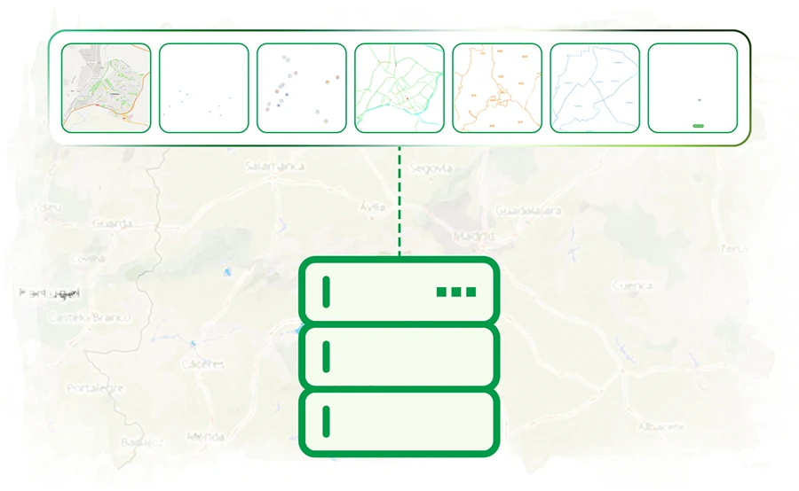 Descarga las capas y agrégalas a tu base de datos